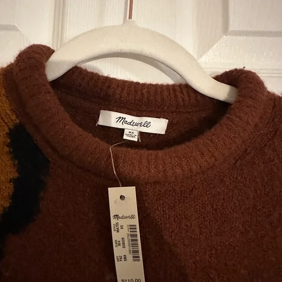 Madewell Leopard Intarsia Fulton Pullover Sweater - Picture 4 of 7